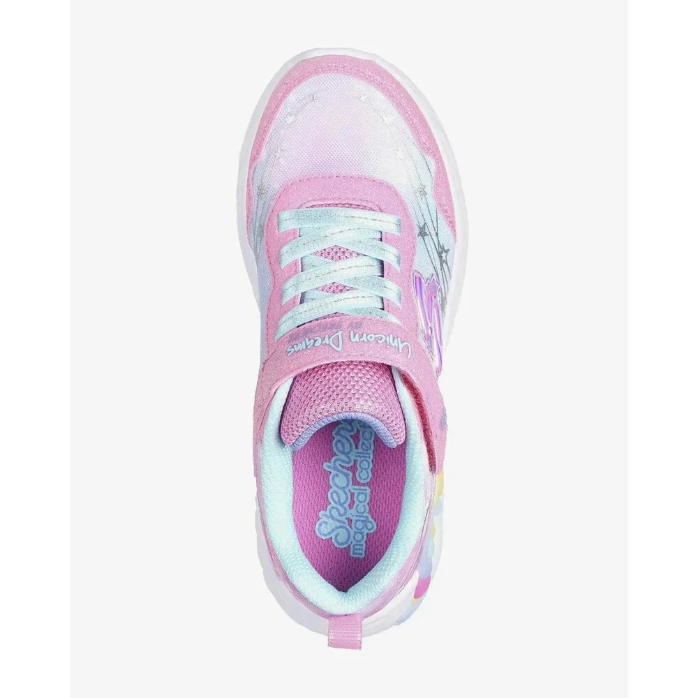 Skechers Unicorn Dreams - Wishful Magic Girls US 4 Pink Casual Shoes HTAT1342